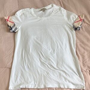 Burberry White Short Sleeve Tee